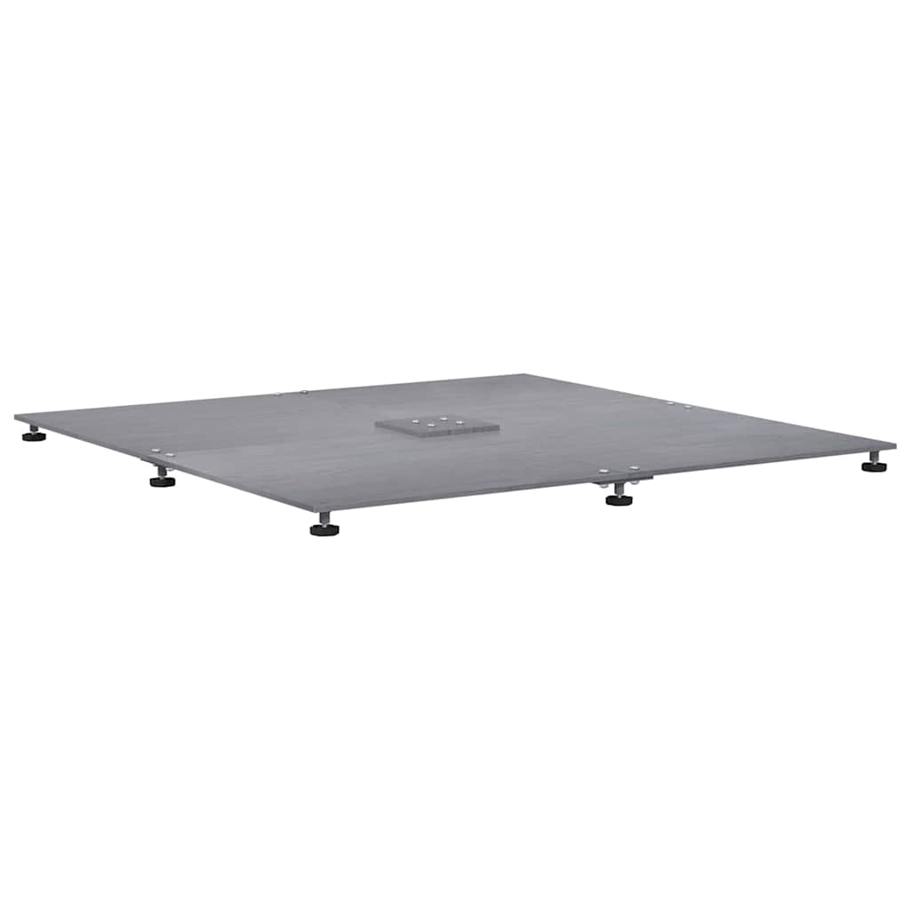 Parasol Base Dark grey wood look 100 x 100 x 4 cm Steel