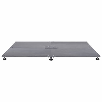 Parasol Base Dark grey wood look 100 x 100 x 4 cm Steel