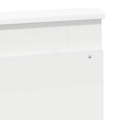 Bed Frame with Headboard White 120 x 200 cm Solid Pine Wood