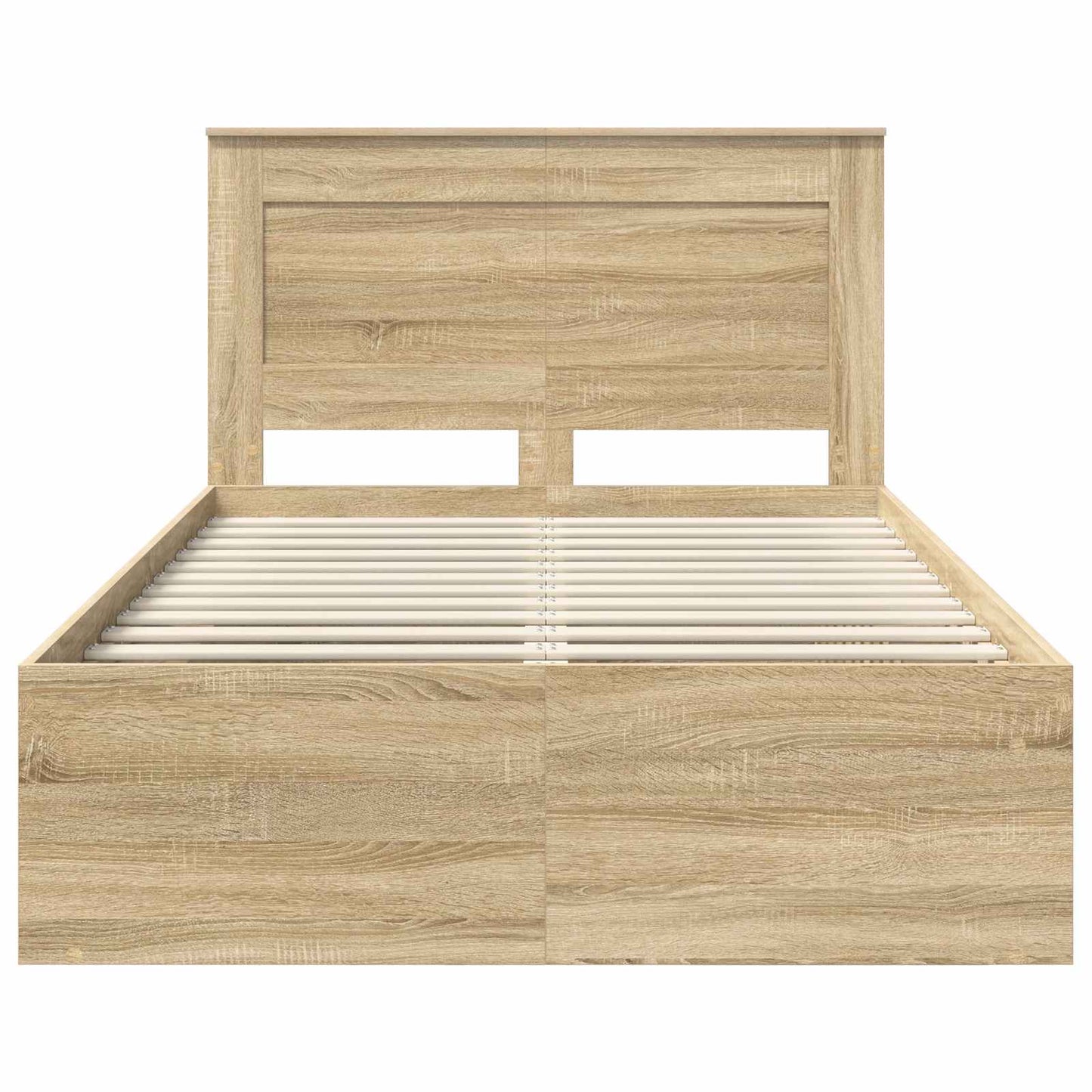 Bed Frame with Headboard Sonoma 120 x 200 cm Solid Pine Wood