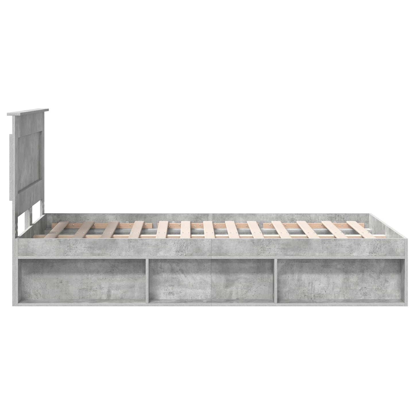 Bed Frame with Headboard Concerte 120 x 200 cm Solid Pine Wood