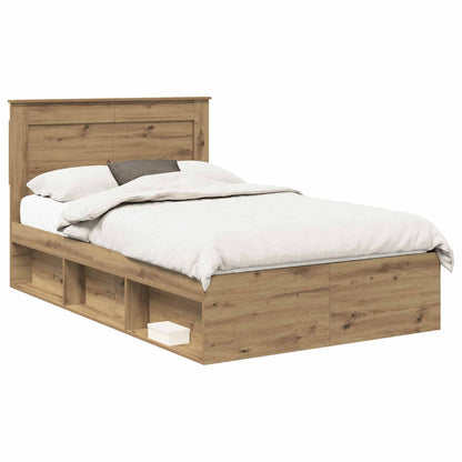 Bed Frame Artisian Oak 120 x 200 cm Solid Pine Wood