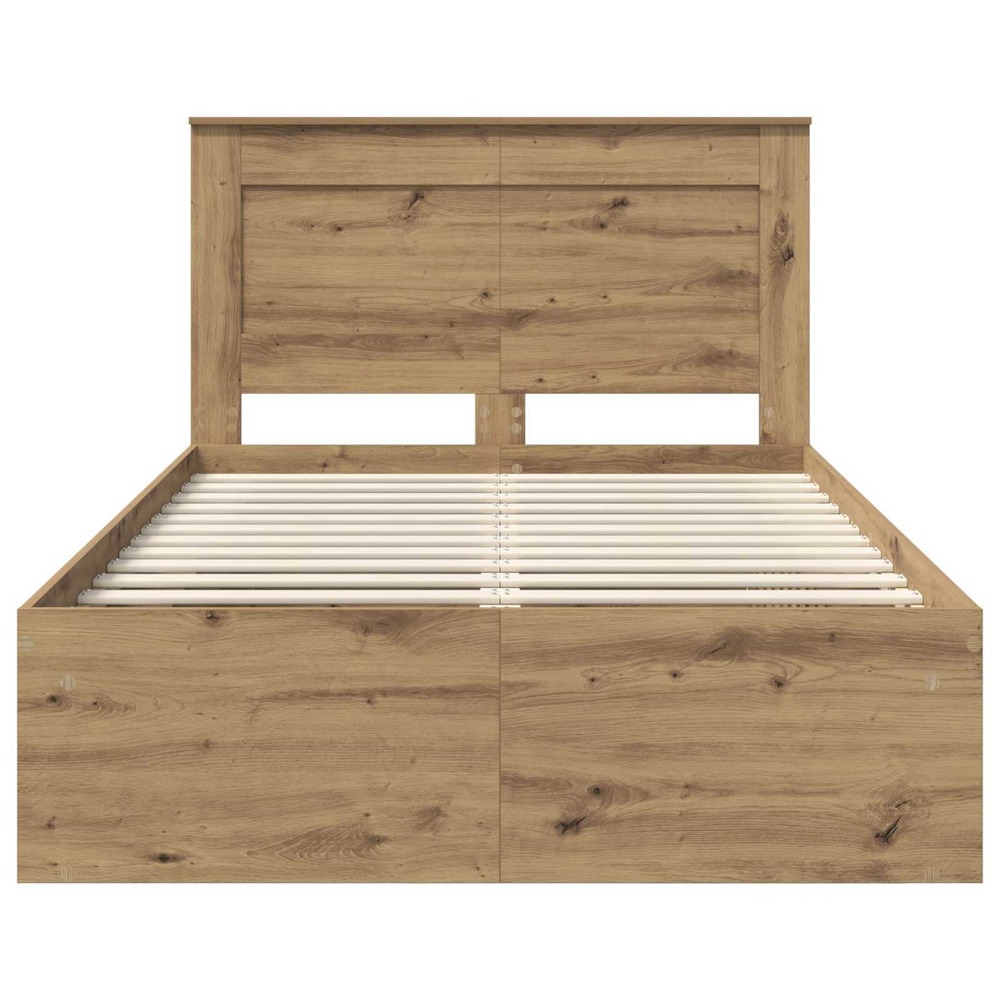 Bed Frame Artisian Oak 120 x 200 cm Solid Pine Wood