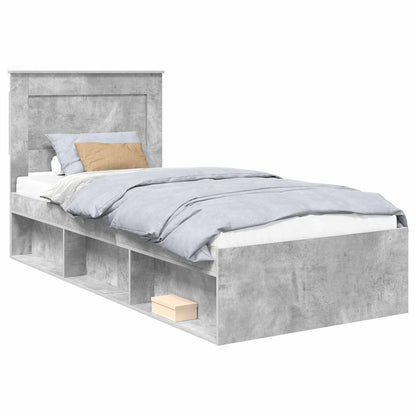 Bed Frame Concerte Grey 100 x 200 cm Solid Pine Wood