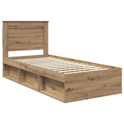 Bed Frame Artisian Oak 90 x 200 cm Solid Pine Wood
