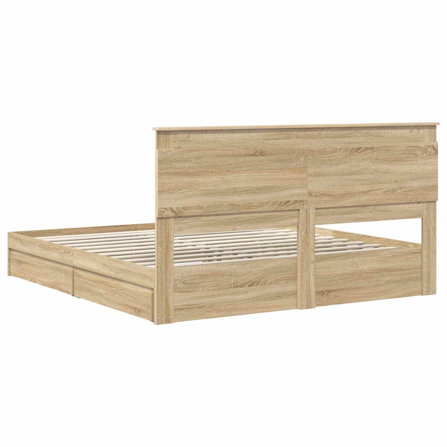 Storage Bed with Drawer Sonoma Oak 180 x 200 cm Engineered Wood