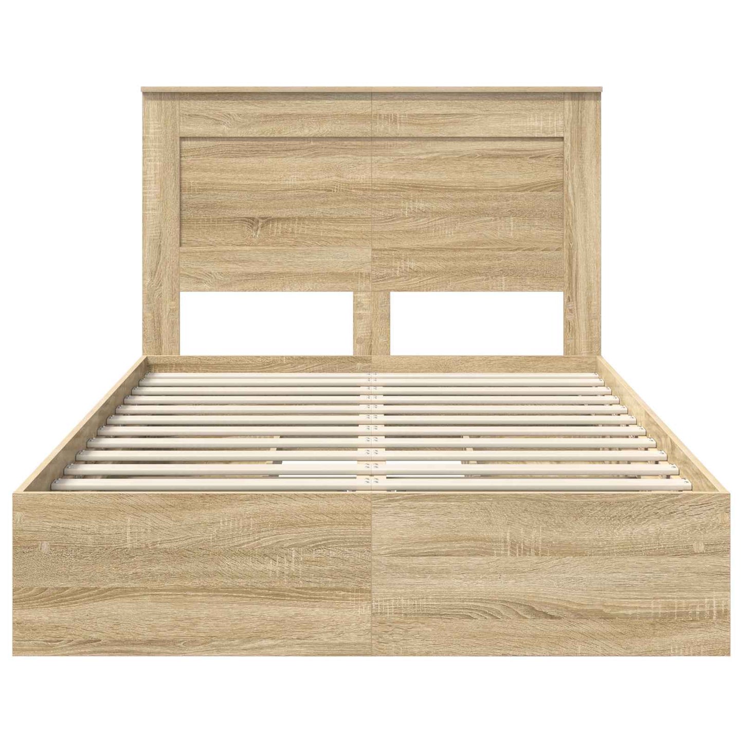Storage Bed with Drawer Sonoma Oak 135 x 190 cm Engineered Wood