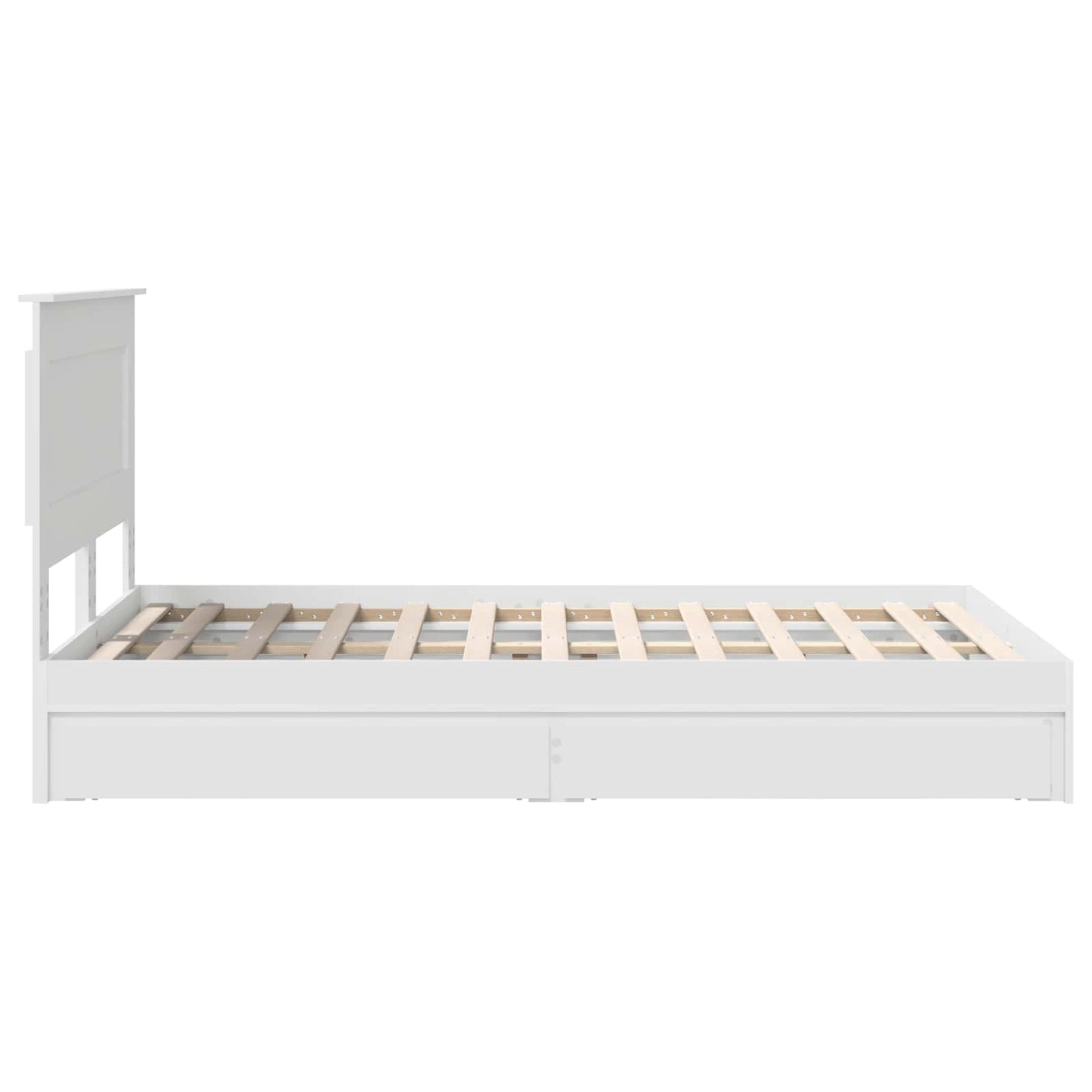 Storage Bed with Headboard White 120 x 200 cm Engineered Wood