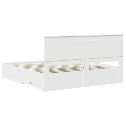 Bed Frame with Drawer with Headboard Manual Engineered Wood