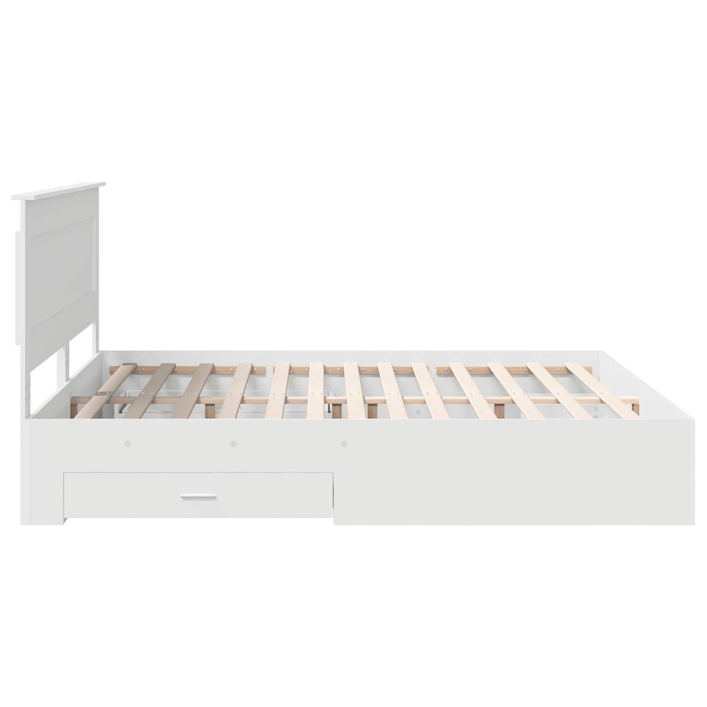 Bed Frame with Drawer with Headboard Manual Engineered Wood