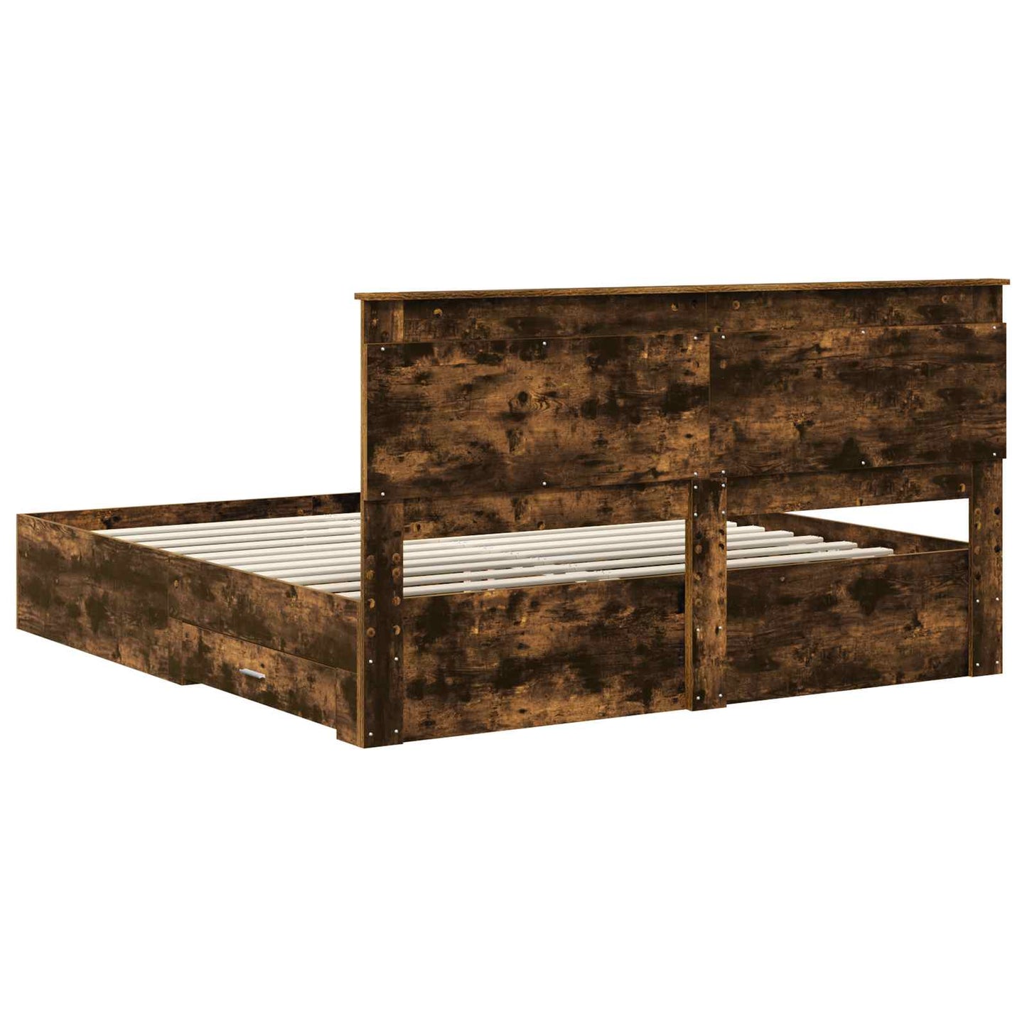 Bed Frame with Drawer with Headboard Manual Engineered Wood