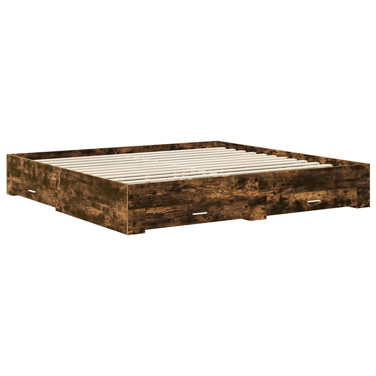 Bed Frame with Drawer with Headboard Manual Engineered Wood