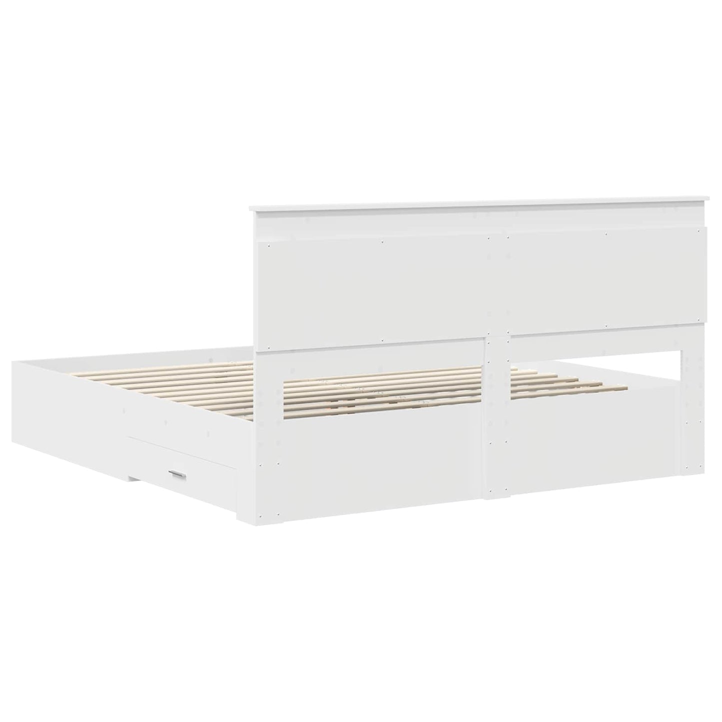 Bed Frame with Drawer with Headboard Manual Engineered Wood
