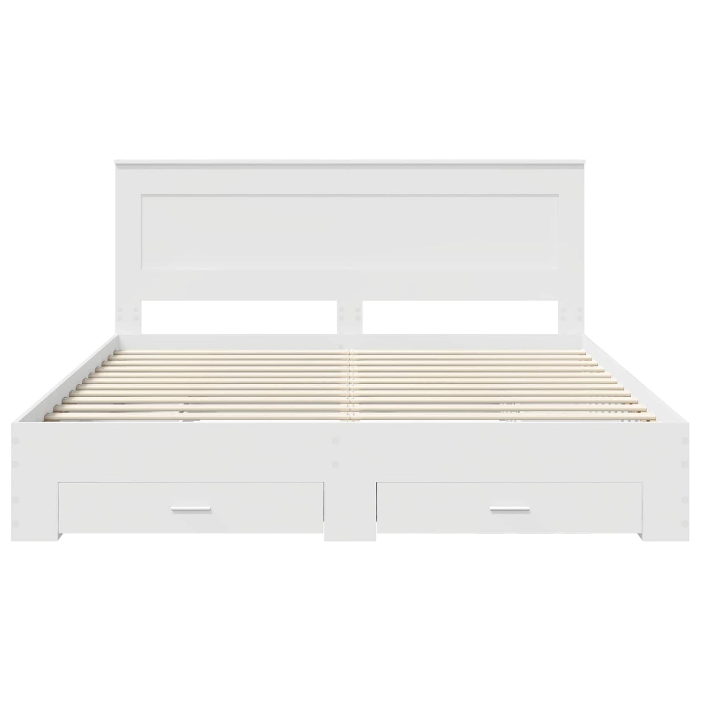 Bed Frame with Drawer with Headboard Manual Engineered Wood