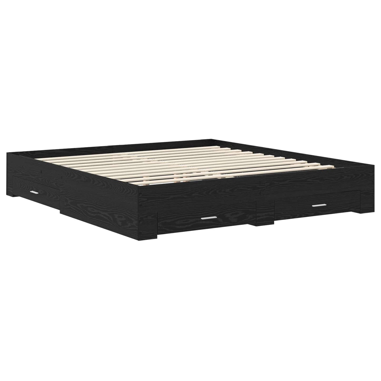 Bed Frame with Drawer with Headboard Manual Engineered Wood