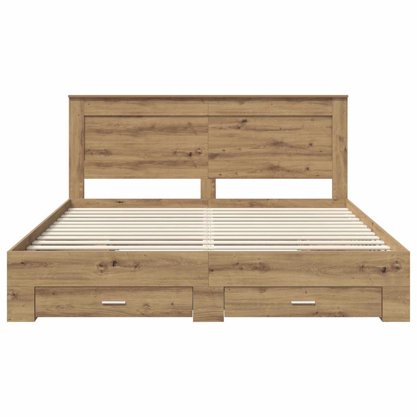 Bed Frame with Drawer with Headboard Manual Engineered Wood