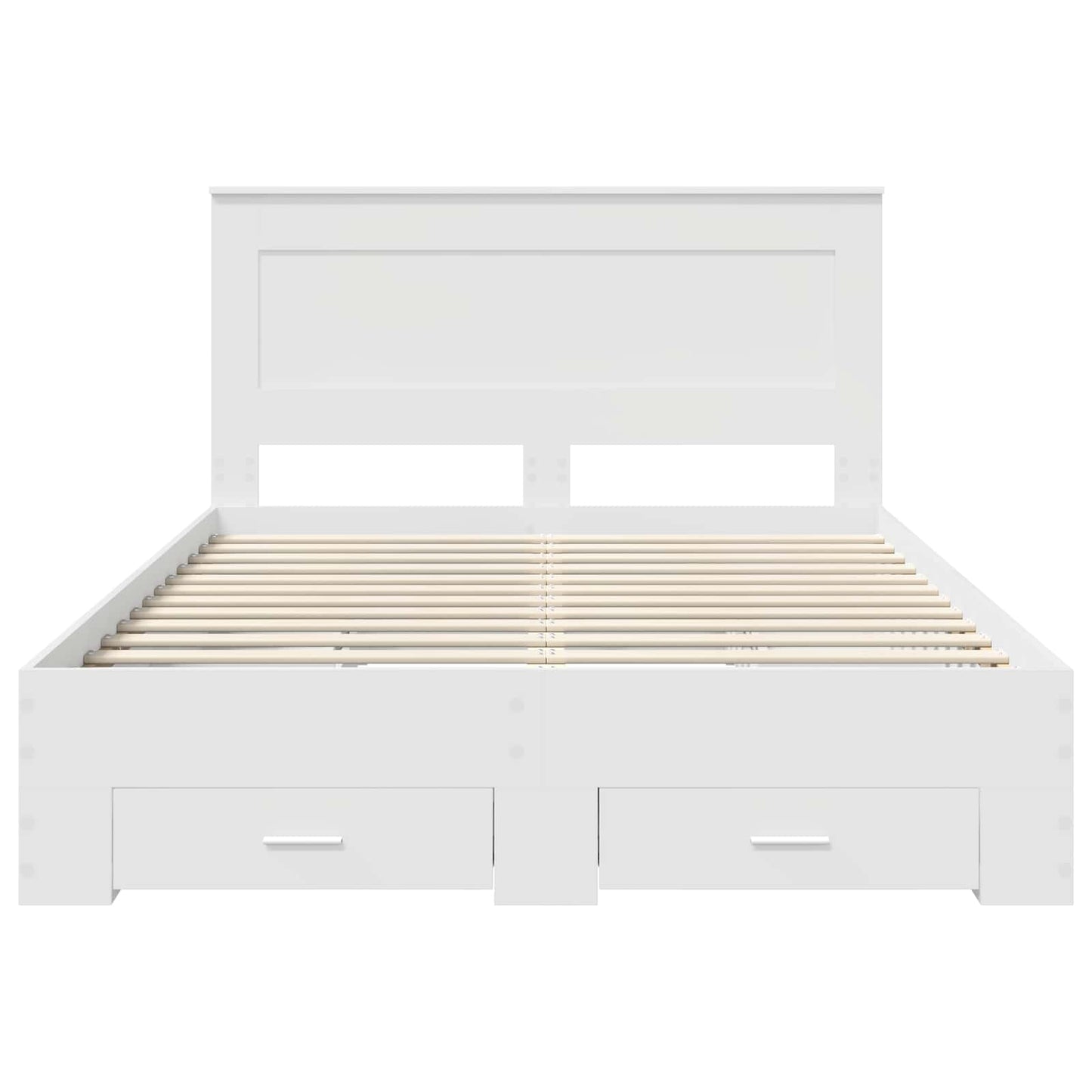 Bed Frame with Drawer with Headboard Manual Engineered Wood