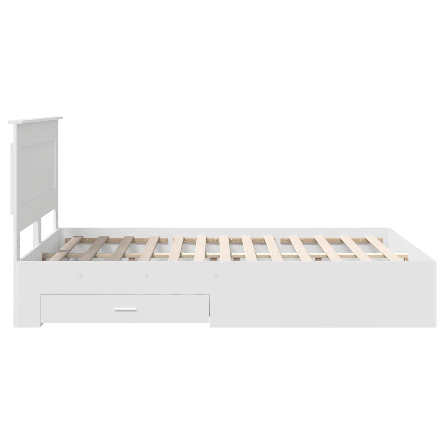 Bed Frame with Drawer with Headboard Manual Engineered Wood