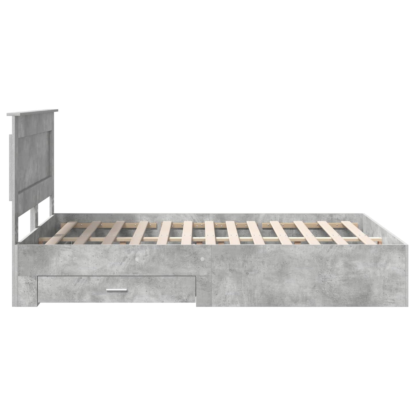 Bed Frame with Drawer with Headboard Manual Engineered Wood