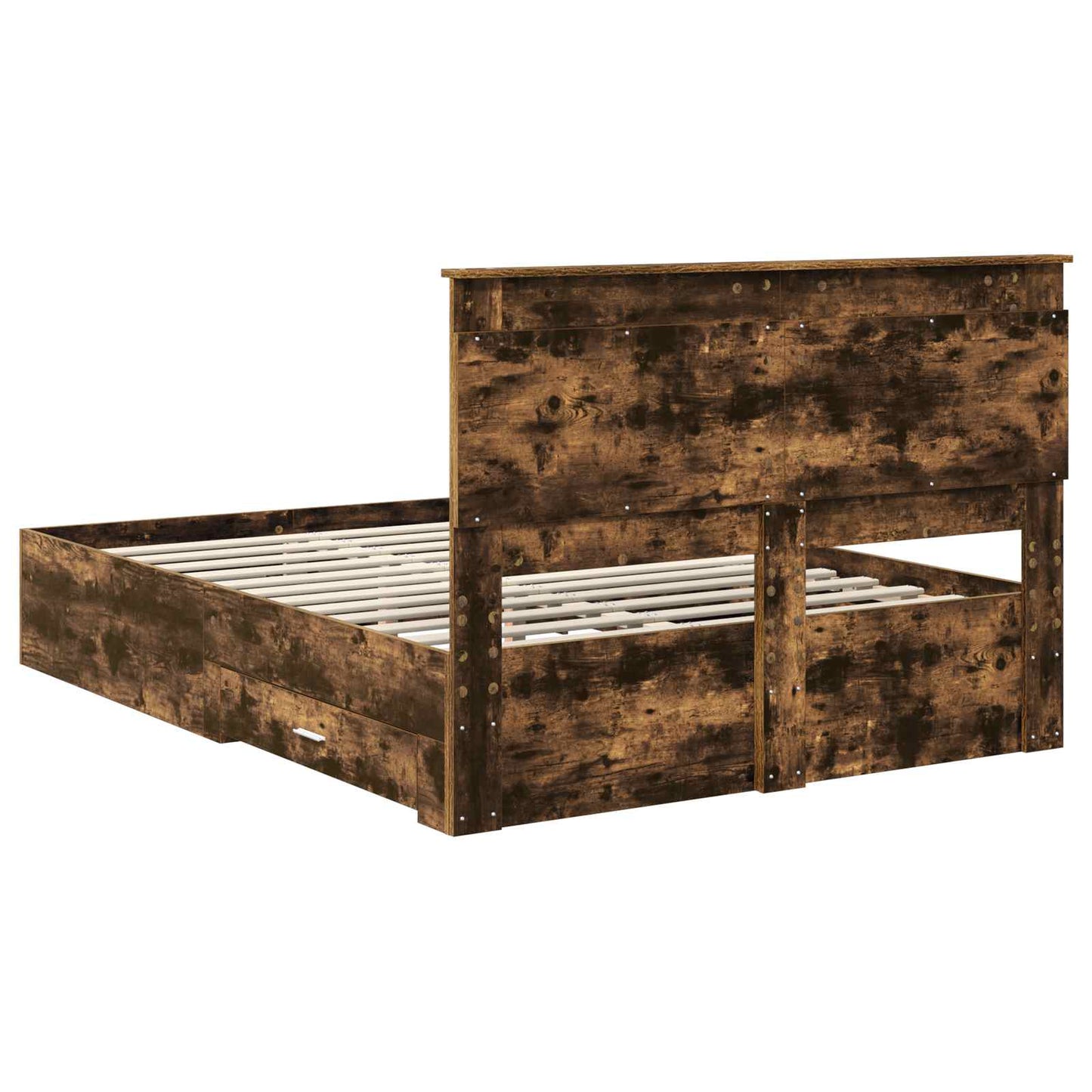 Bed Frame with Drawer with Headboard Manual Engineered Wood