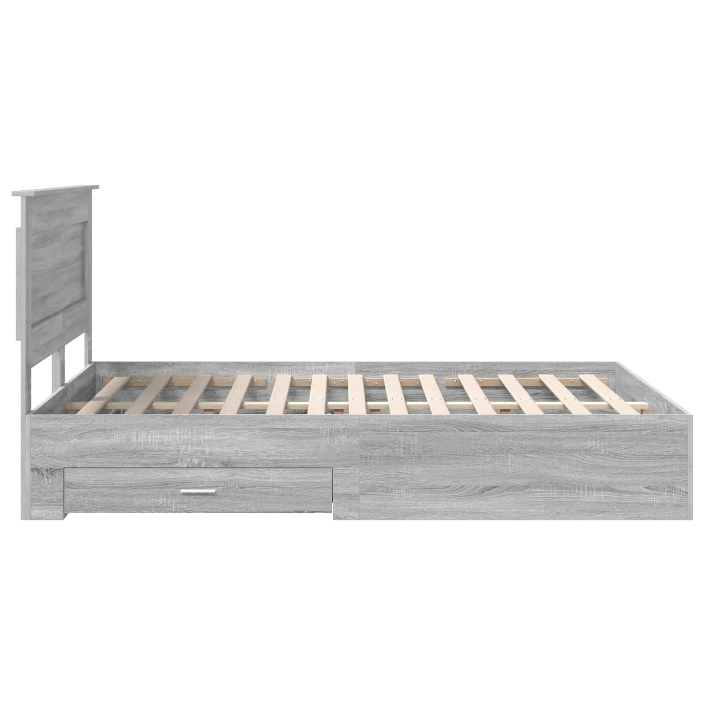 Bed Frame with Drawer with Headboard Manual Engineered Wood
