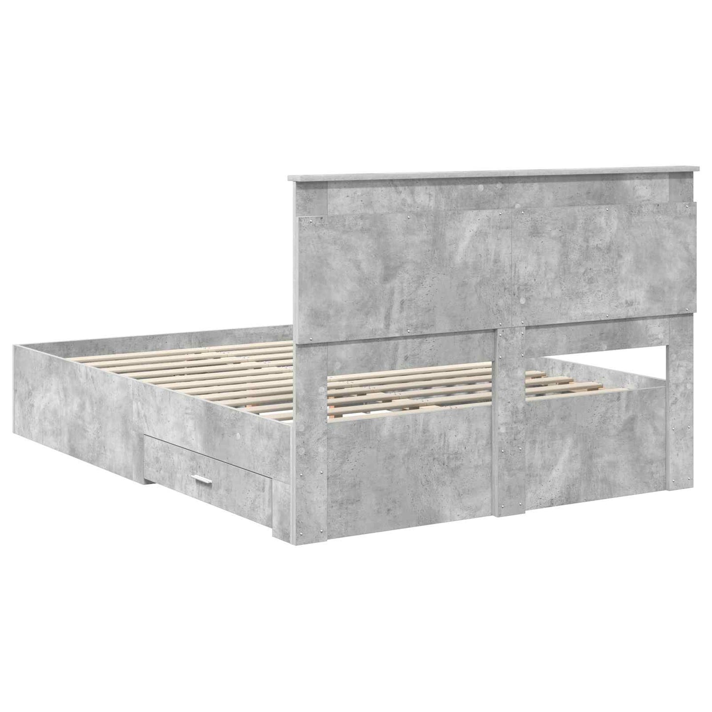 Bed Frame with Drawer with Headboard Manual Engineered Wood