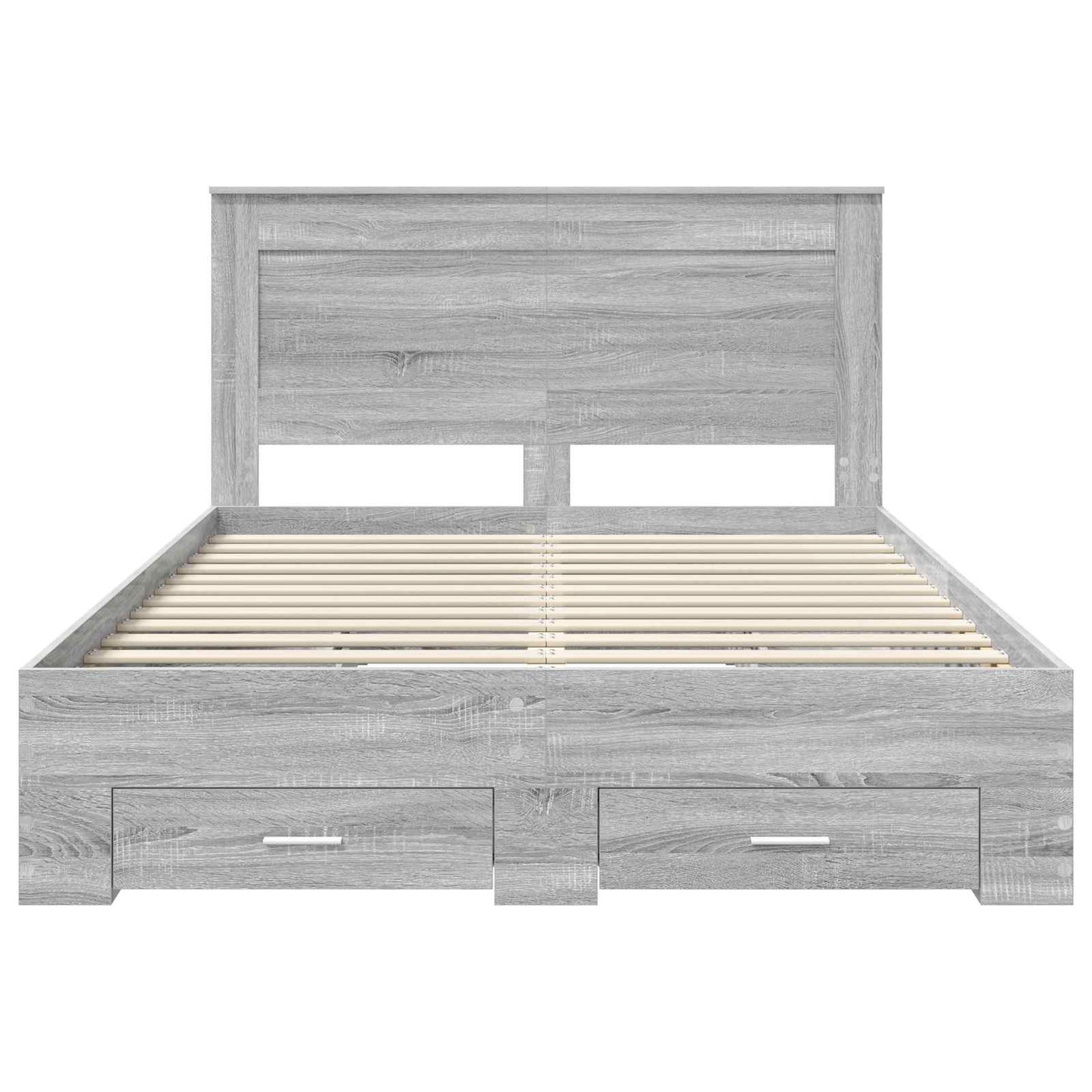 Bed Frame with Drawer with Headboard Manual Engineered Wood