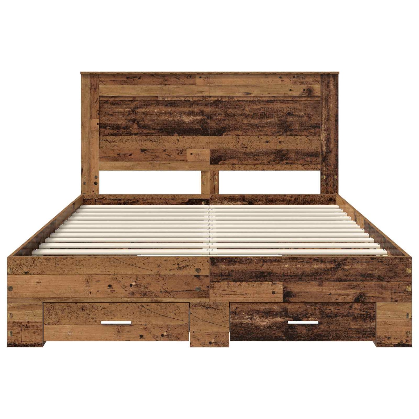 Bed Frame with Drawer with Headboard Manual Engineered Wood