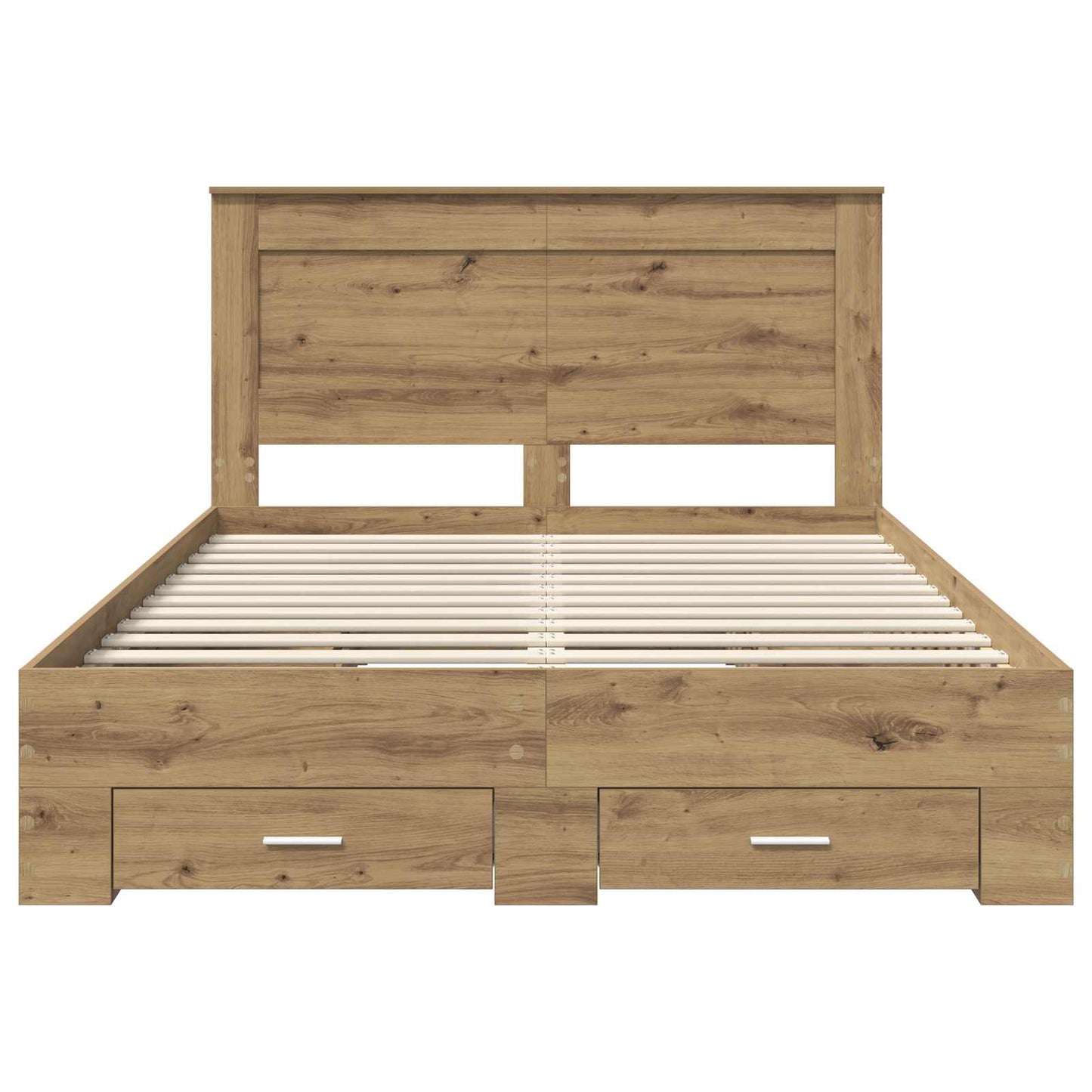 Bed Frame with Drawer with Headboard Manual Engineered Wood