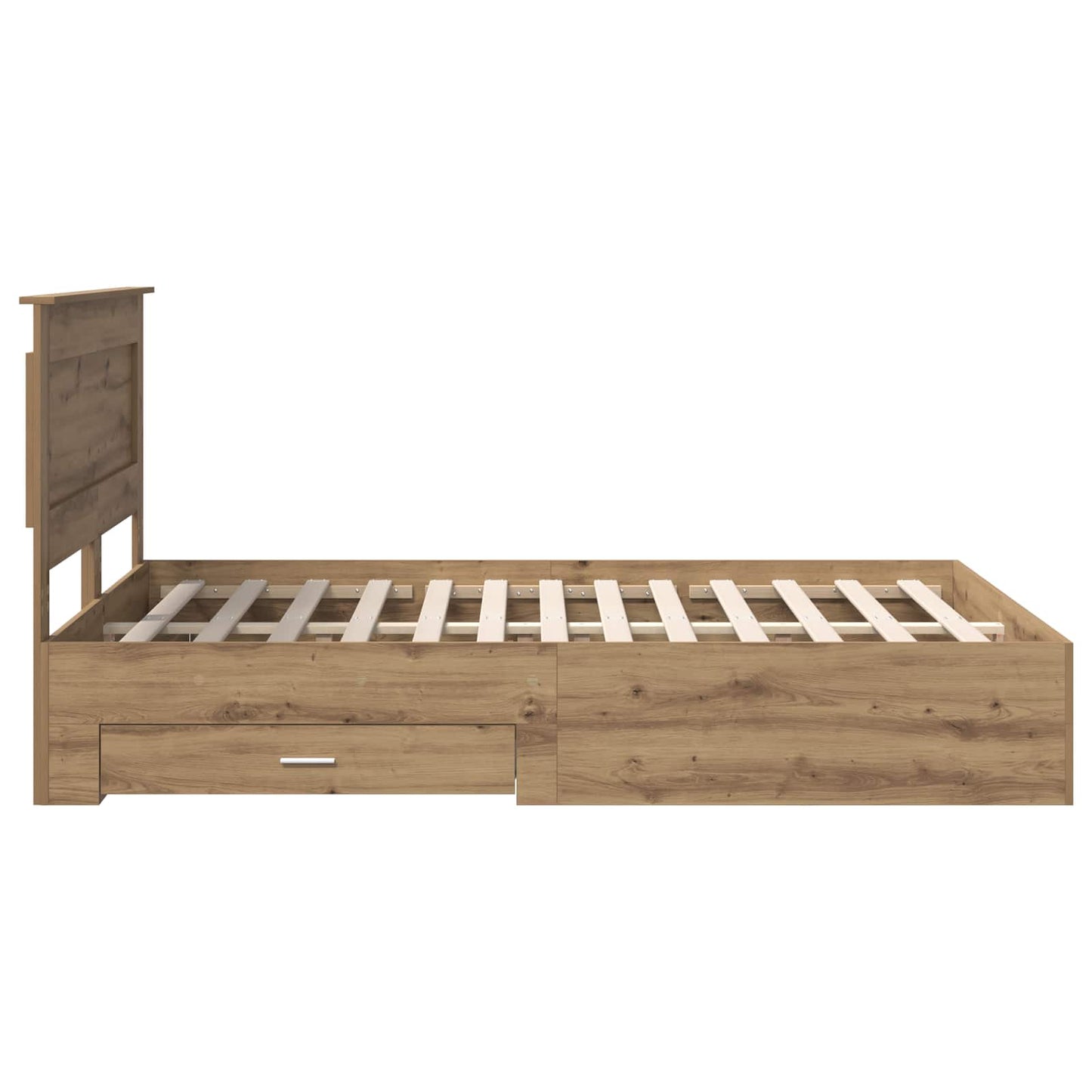 Bed Frame with Drawer with Headboard Manual Engineered Wood