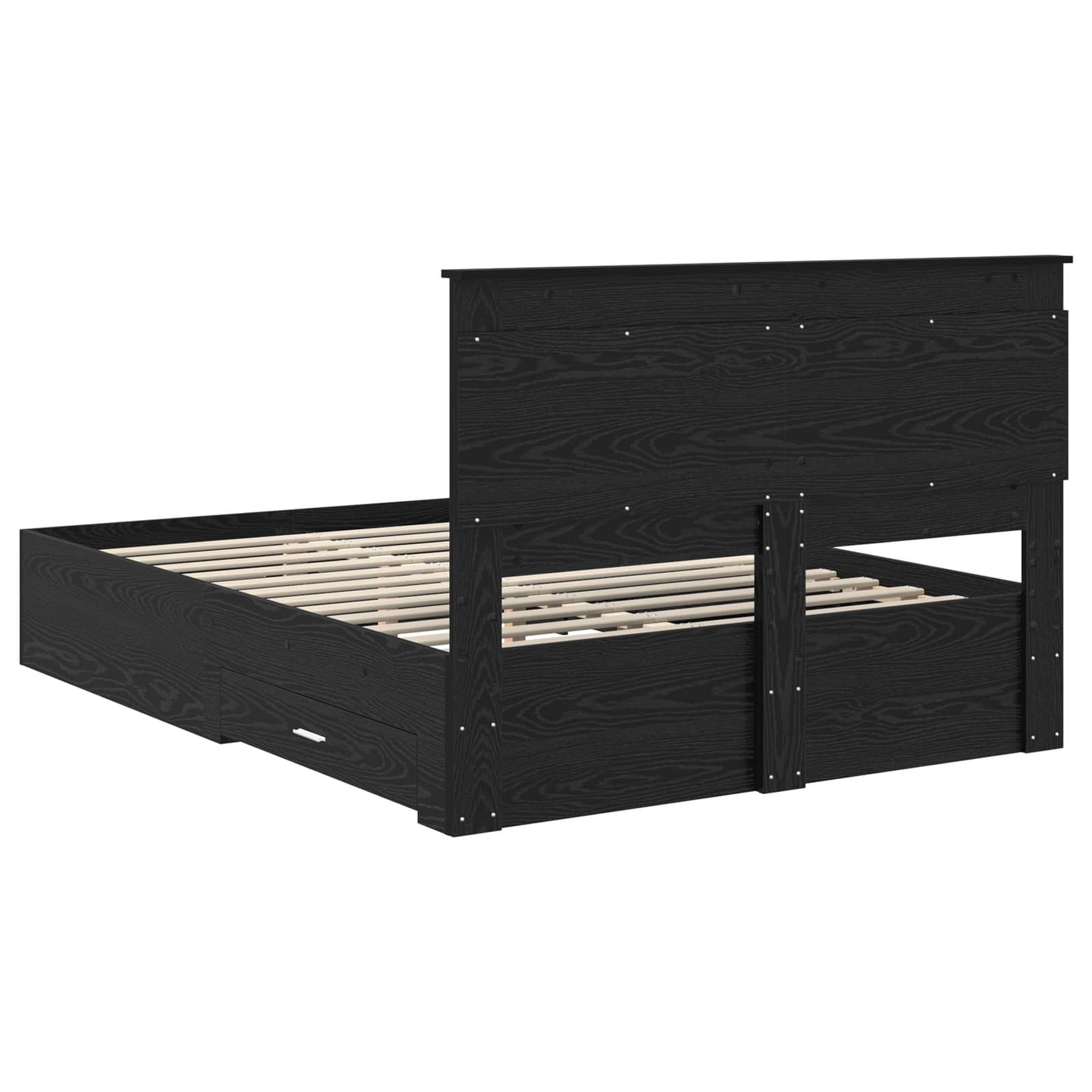 Bed Frame with Drawer with Headboard Manual Engineered Wood