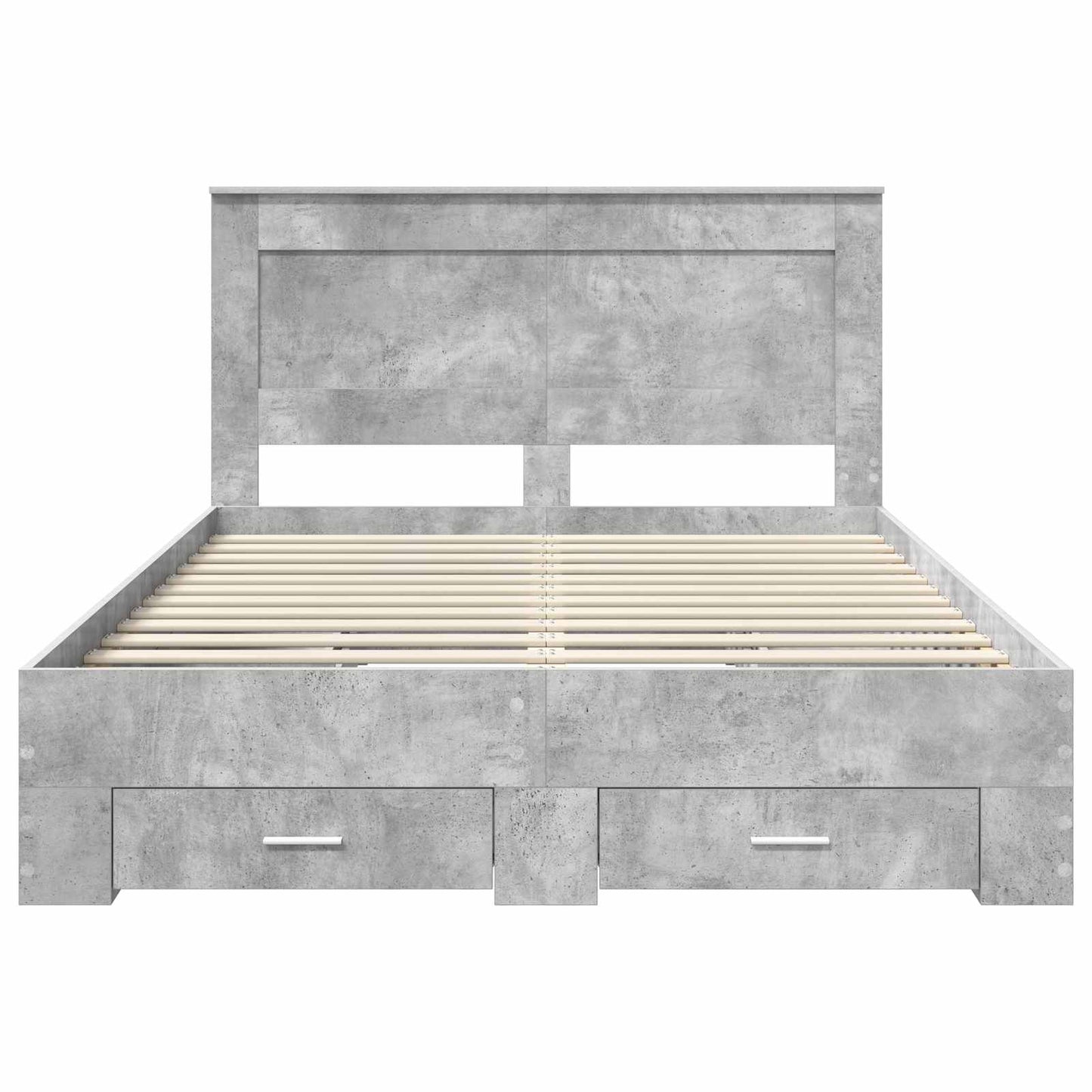Bed Frame with Drawer with Headboard Manual Engineered Wood