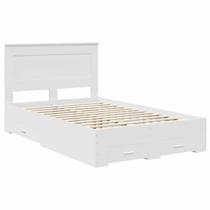 Bed Frame with Drawer with Headboard Manual Engineered Wood