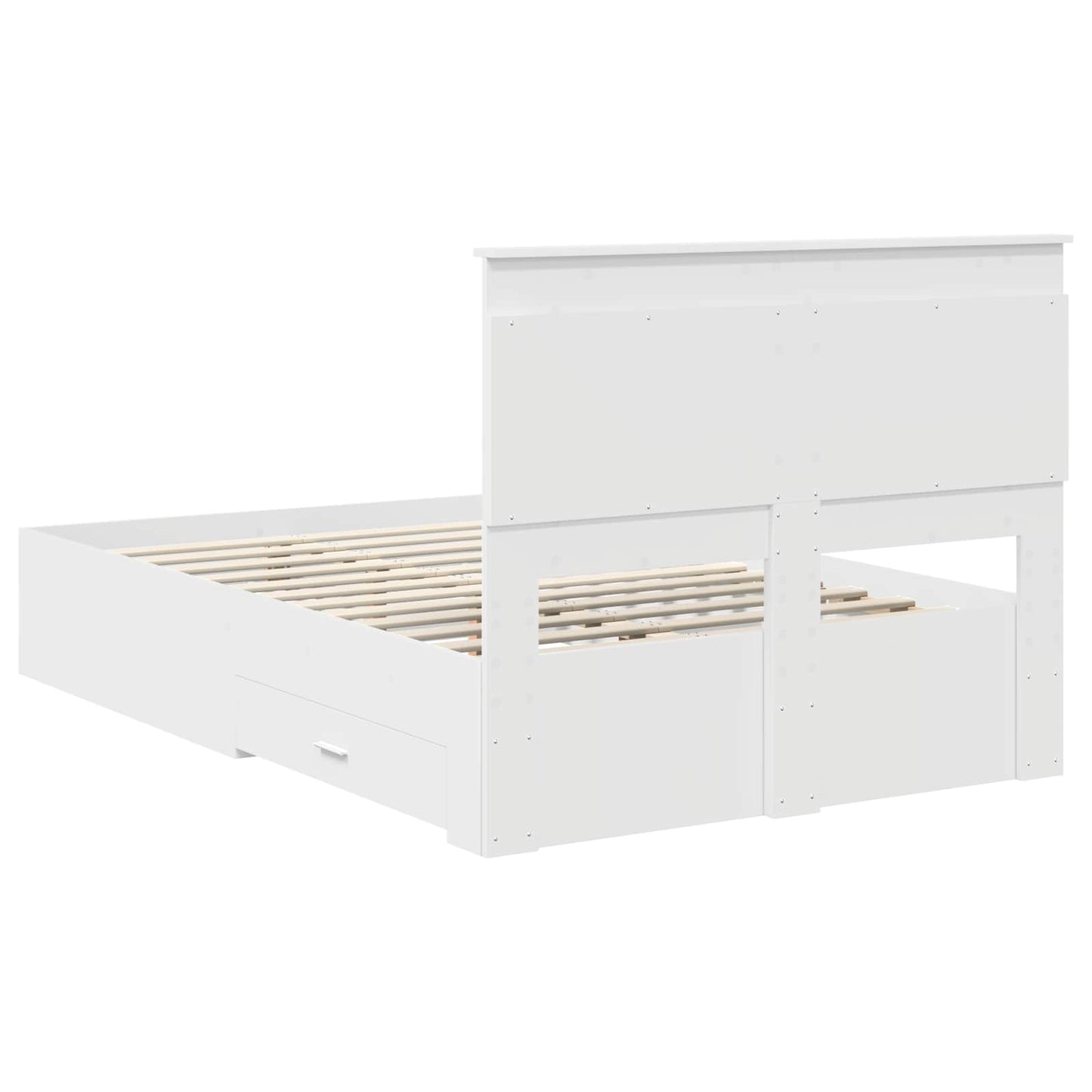 Bed Frame with Drawer with Headboard Manual Engineered Wood