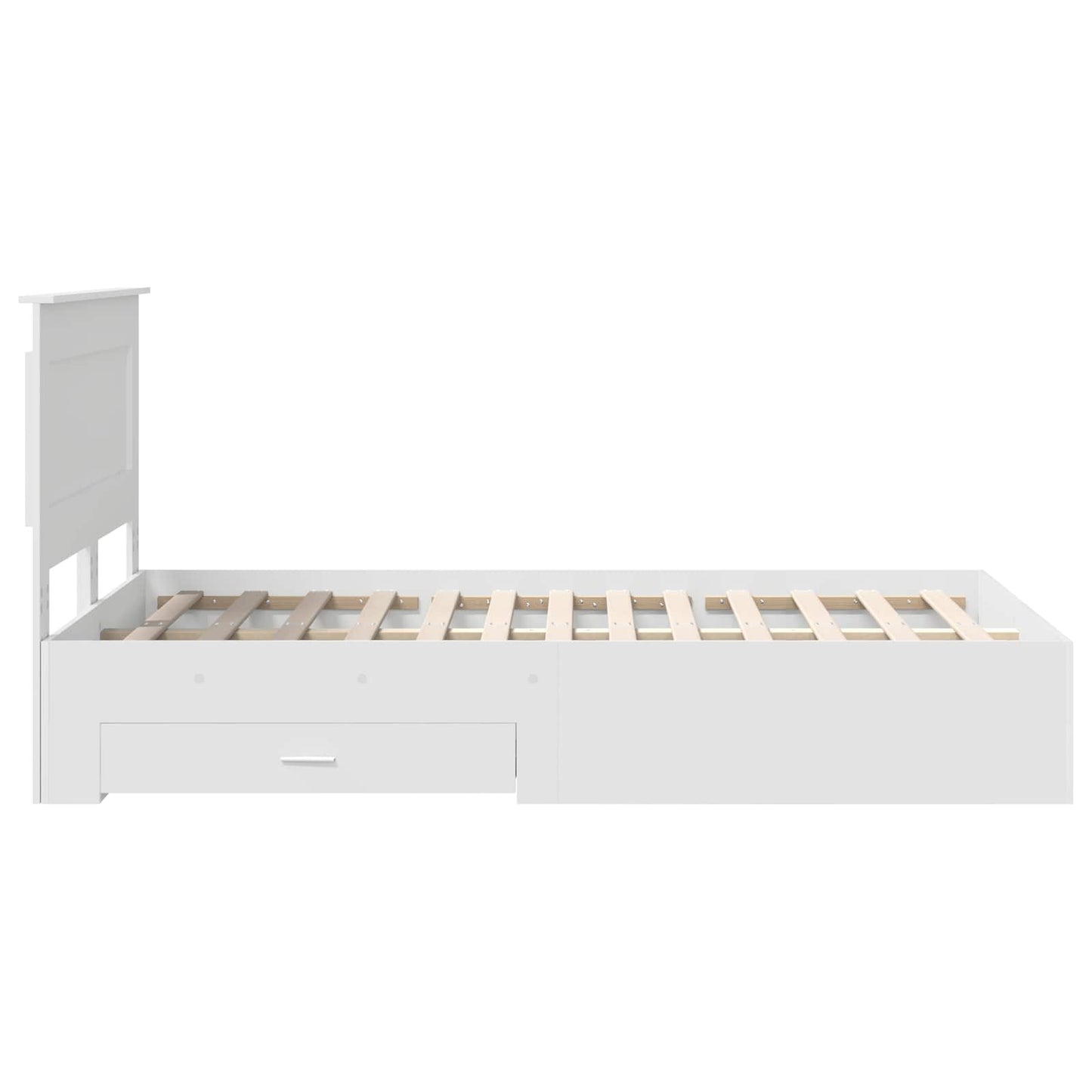 Bed Frame with Drawer with Headboard Manual Engineered Wood