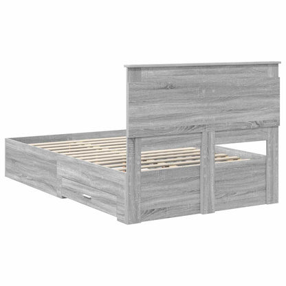 Bed Frame with Drawer with Headboard Manual Engineered Wood