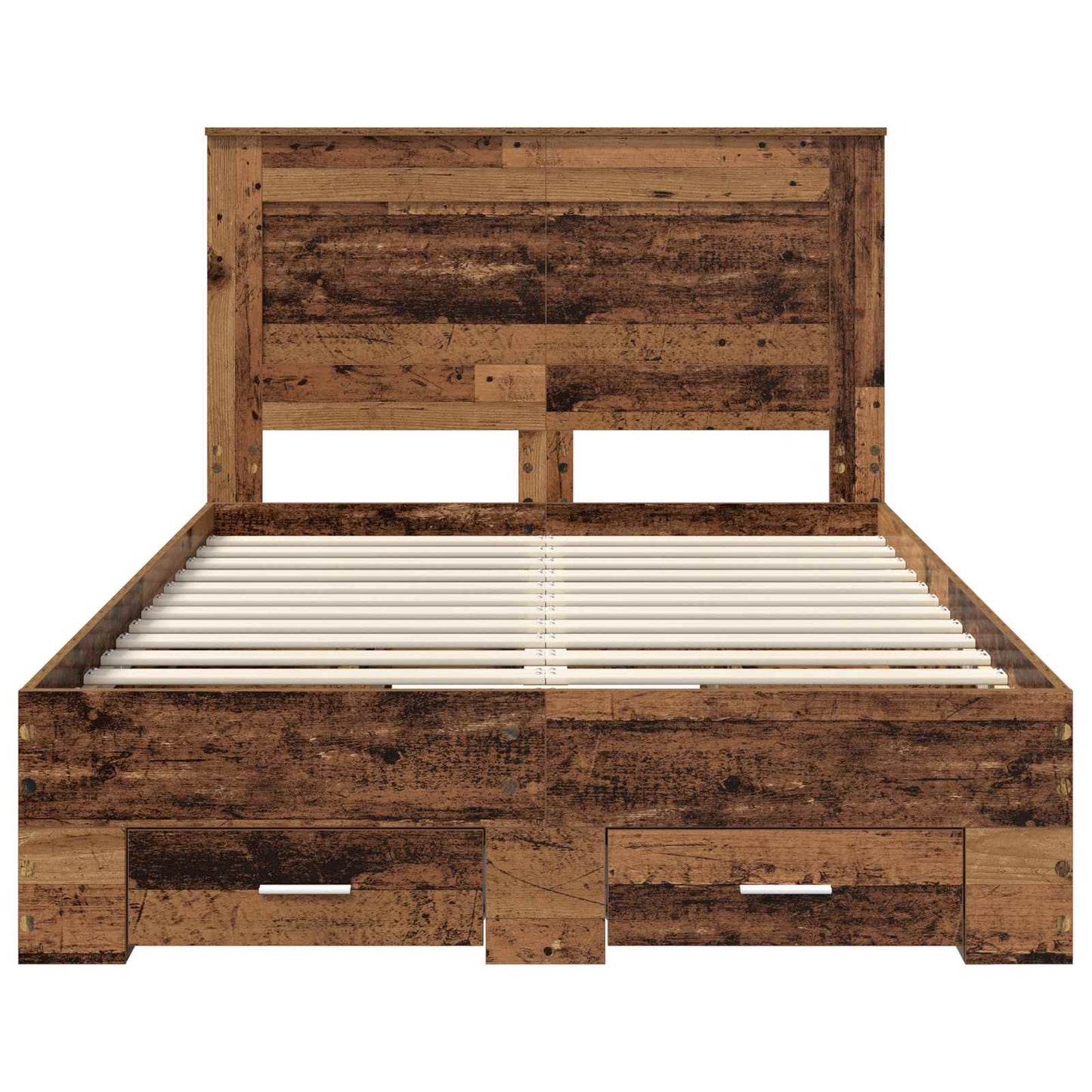Bed Frame with Drawer with Headboard Manual Engineered Wood