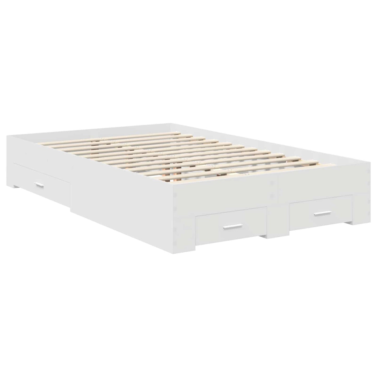 Bed Frame with Drawer with Headboard Manual Engineered Wood