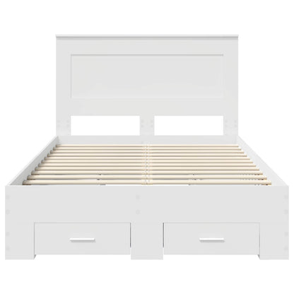 Bed Frame with Drawer with Headboard Manual Engineered Wood