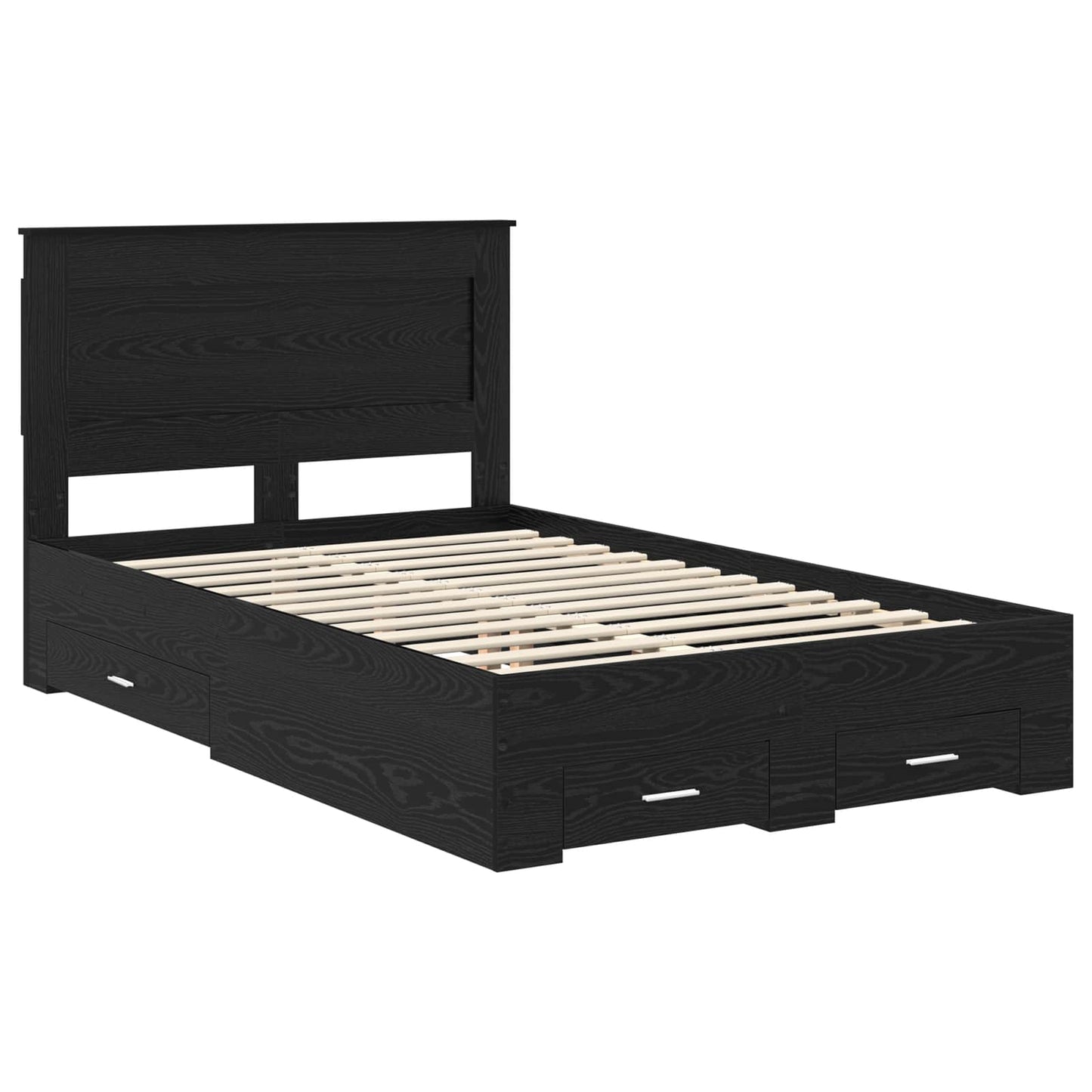 Bed Frame with Drawer with Headboard Manual Engineered Wood