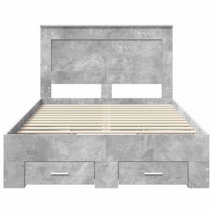 Bed Frame with Drawer with Headboard Manual Engineered Wood