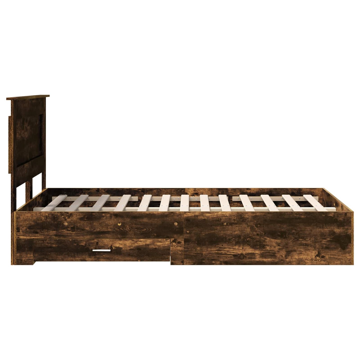 Bed Frame with Drawer with Headboard Manual Engineered Wood