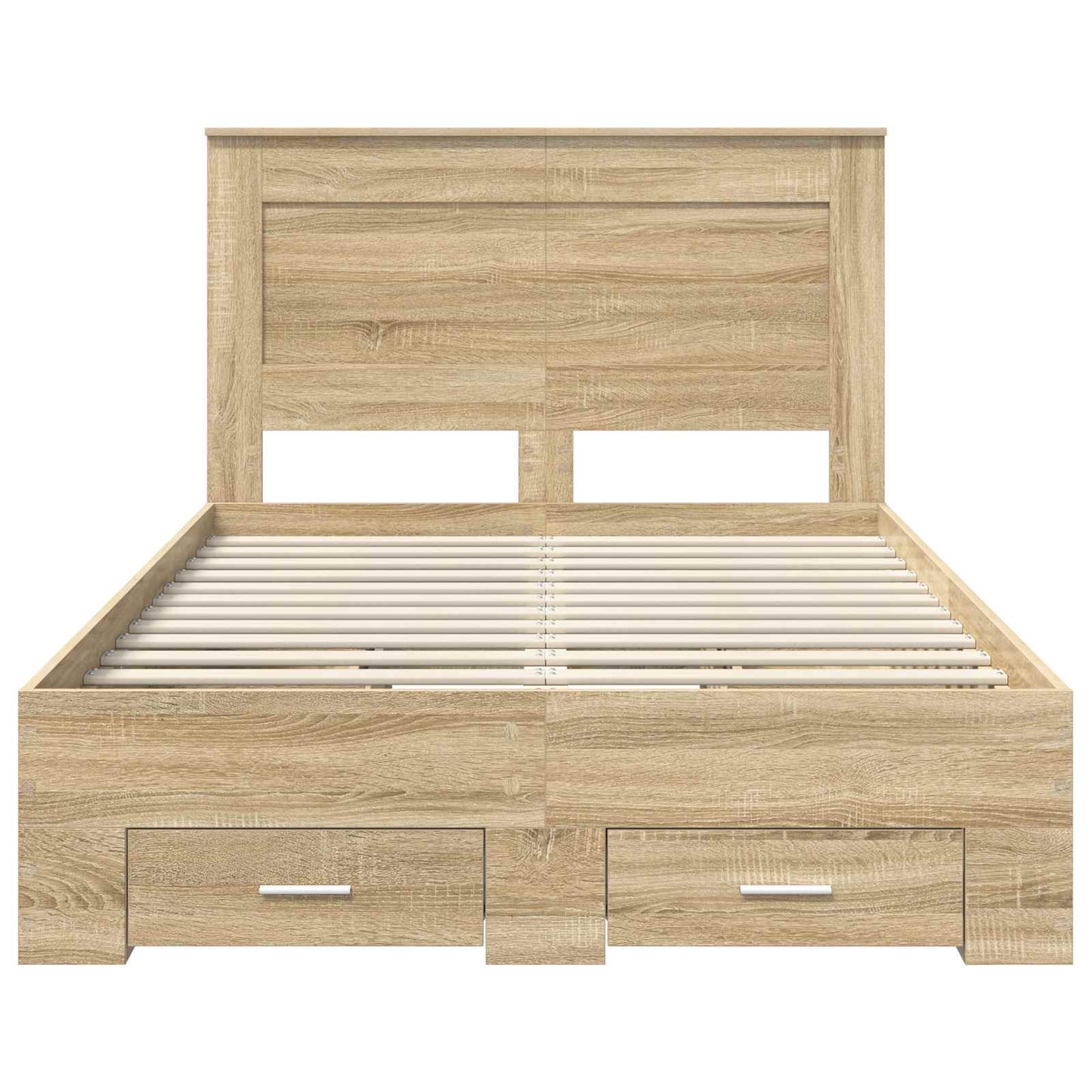 Bed Frame with Drawer with Headboard Manual Engineered Wood