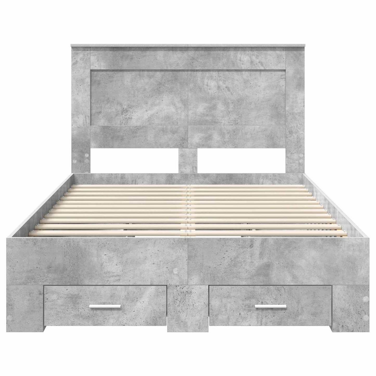 Bed Frame with Drawer with Headboard Manual Engineered Wood