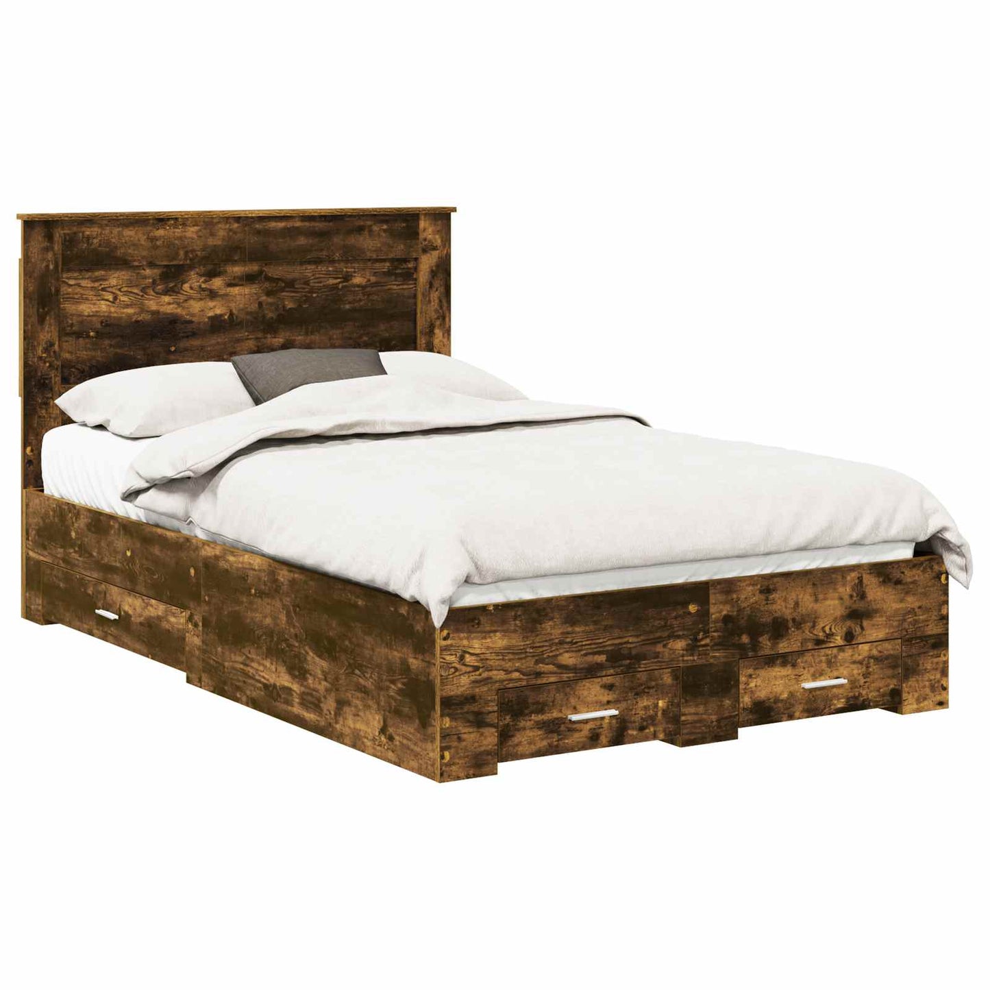 Bed Frame with Drawer with Headboard Manual Engineered Wood