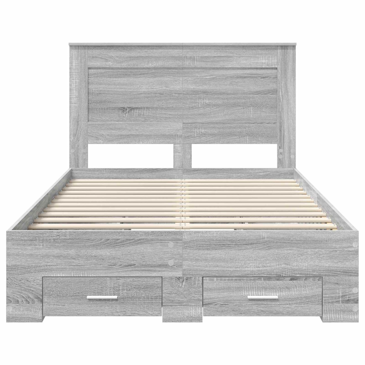 Bed Frame with Drawer with Headboard Manual Engineered Wood