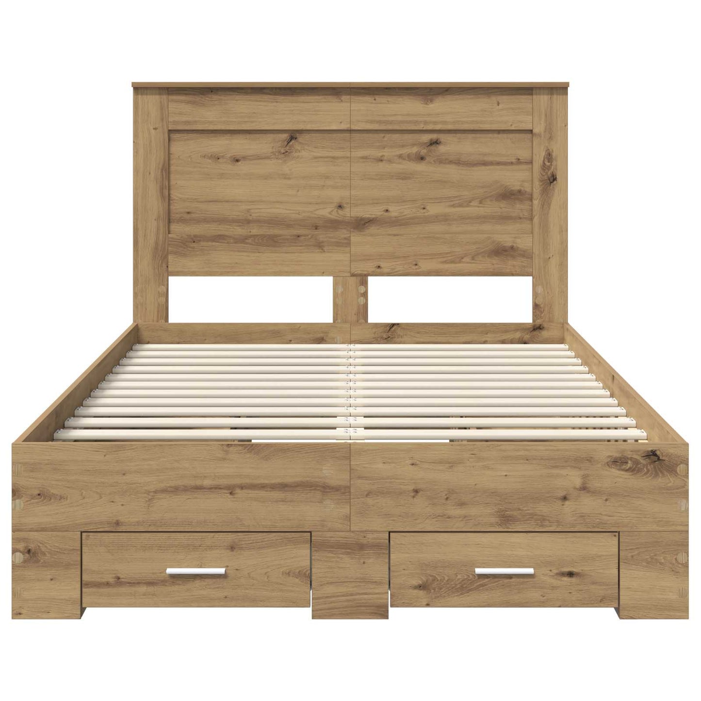 Bed Frame with Drawer with Headboard Manual Engineered Wood