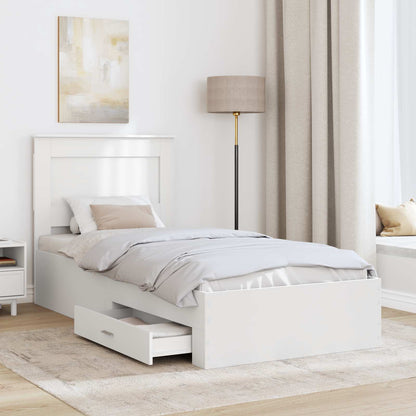 Bed Frame with Drawer with Headboard Manual Engineered Wood