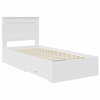 Bed Frame with Drawer with Headboard Manual Engineered Wood