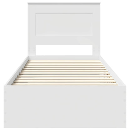 Bed Frame with Drawer with Headboard Manual Engineered Wood